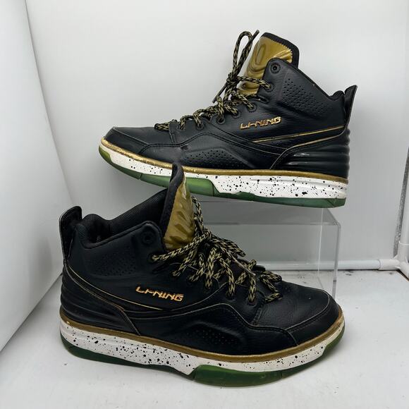 Li Ning Shoes Mens 11 Basketball Wade Finals Sneakers Black ** - Picture 1 of 9